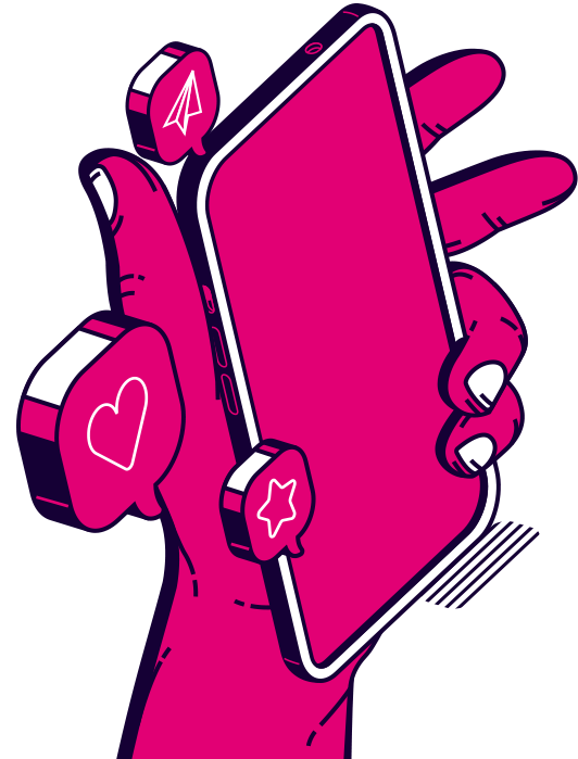 hand with phone